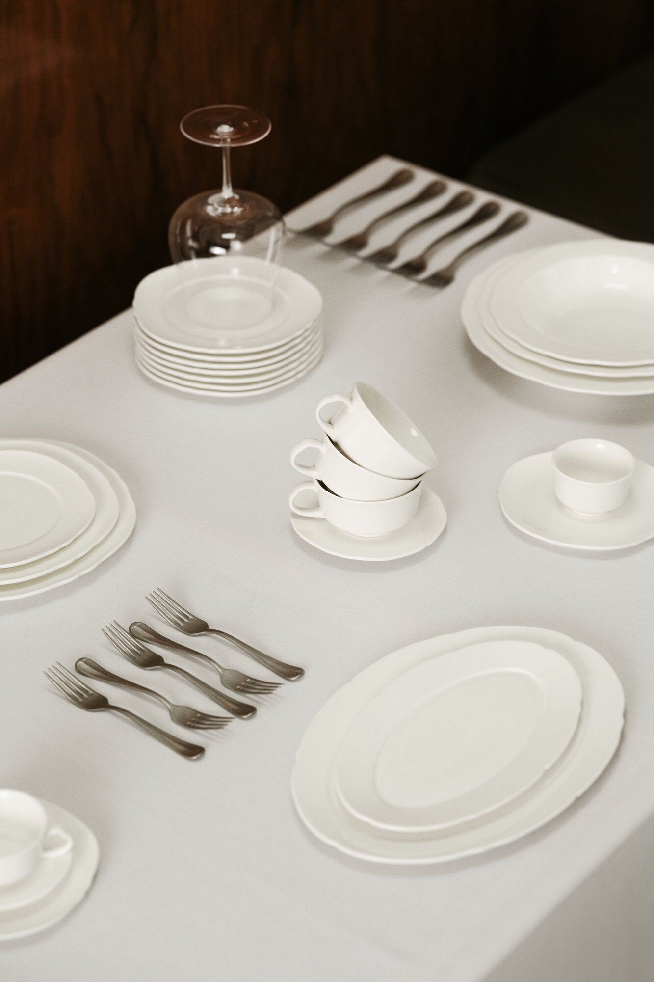 Silhouette morgenmadstallerken, hvid - Ø20,6 cm
